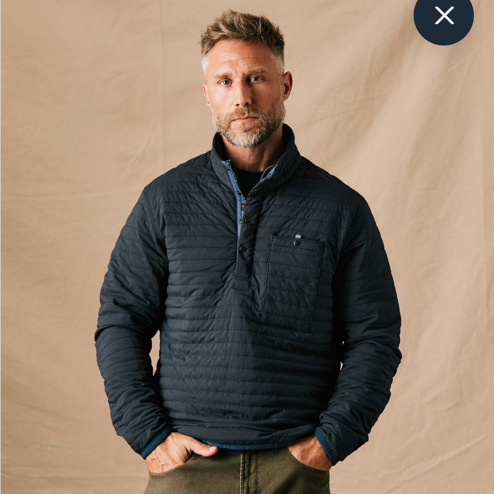 Huckberry Relwen Men's Black insulated Jacket/ popover XL